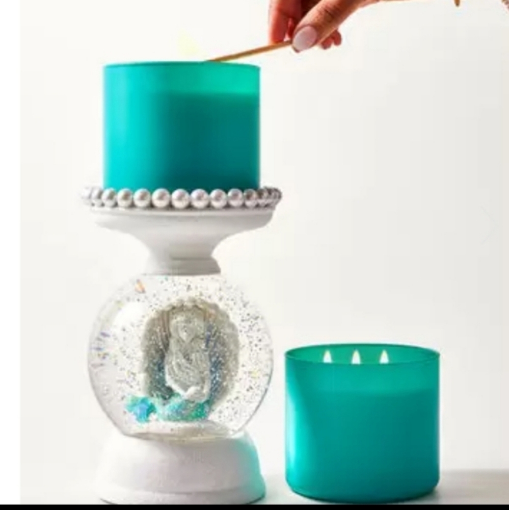 New Bath and Body Works Mermaid Globe candle Holder